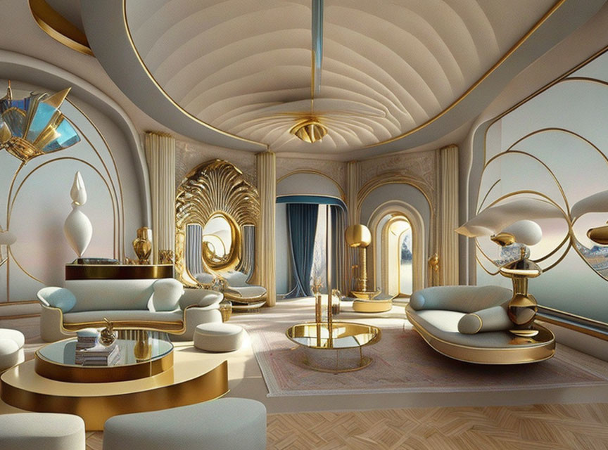 Art Deco living room