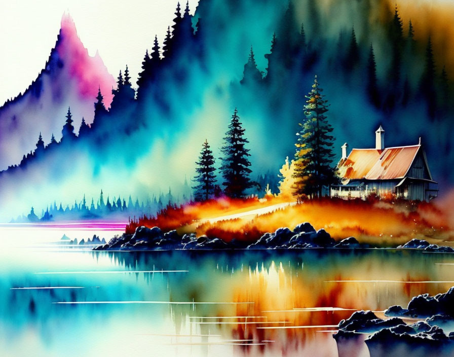 Fun Watercolour Landscape