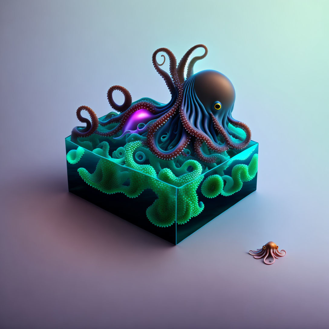 Octopus in The Microworld Sea!