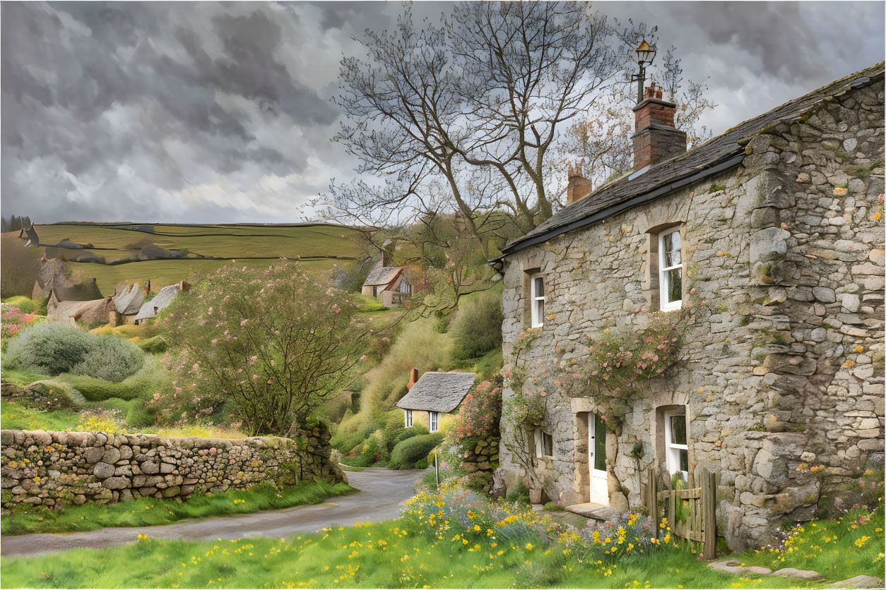 Old stone cottages