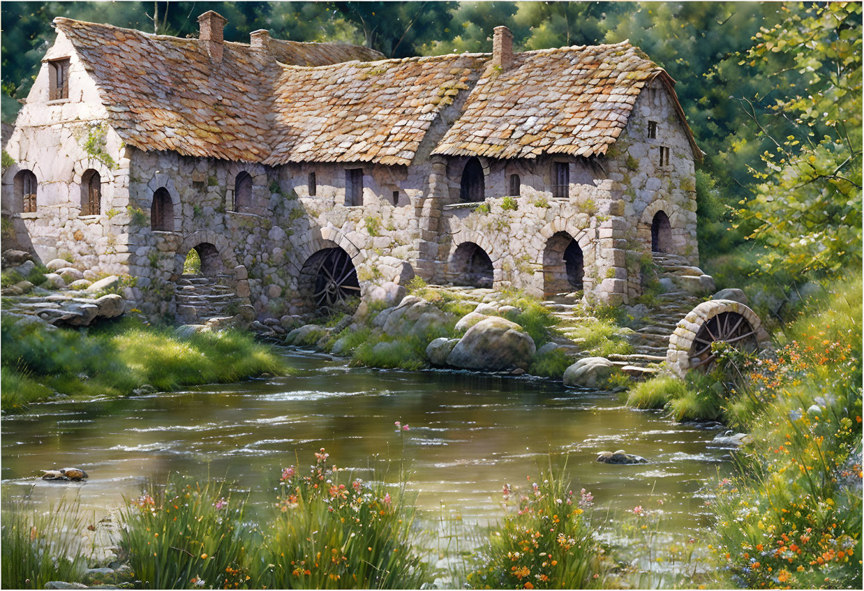 The old mill by the river