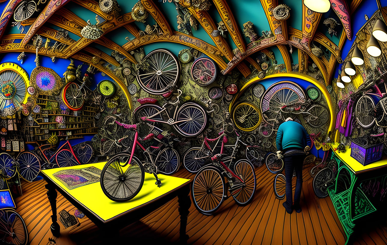 Inside a Burton Bicycle Shop