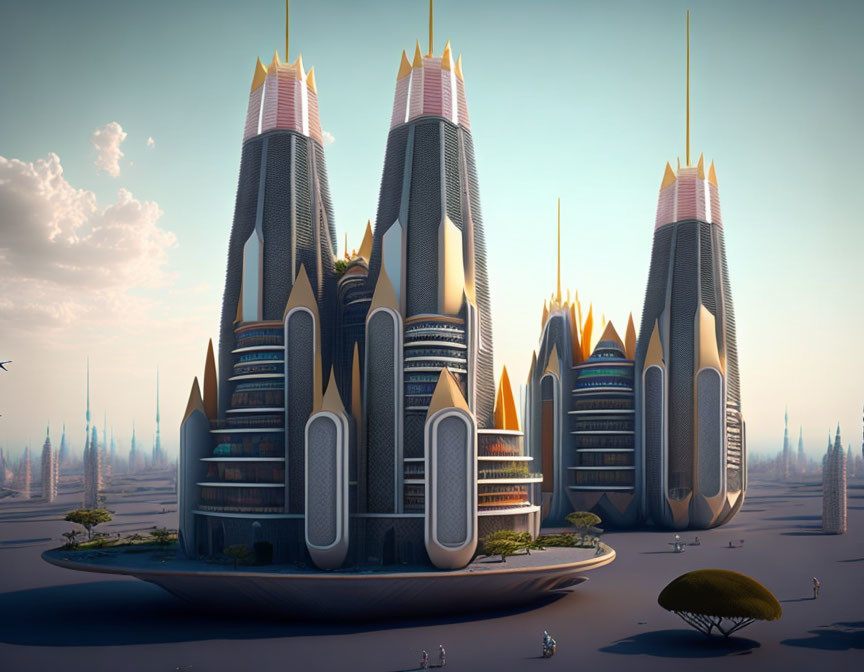 futuristic castles