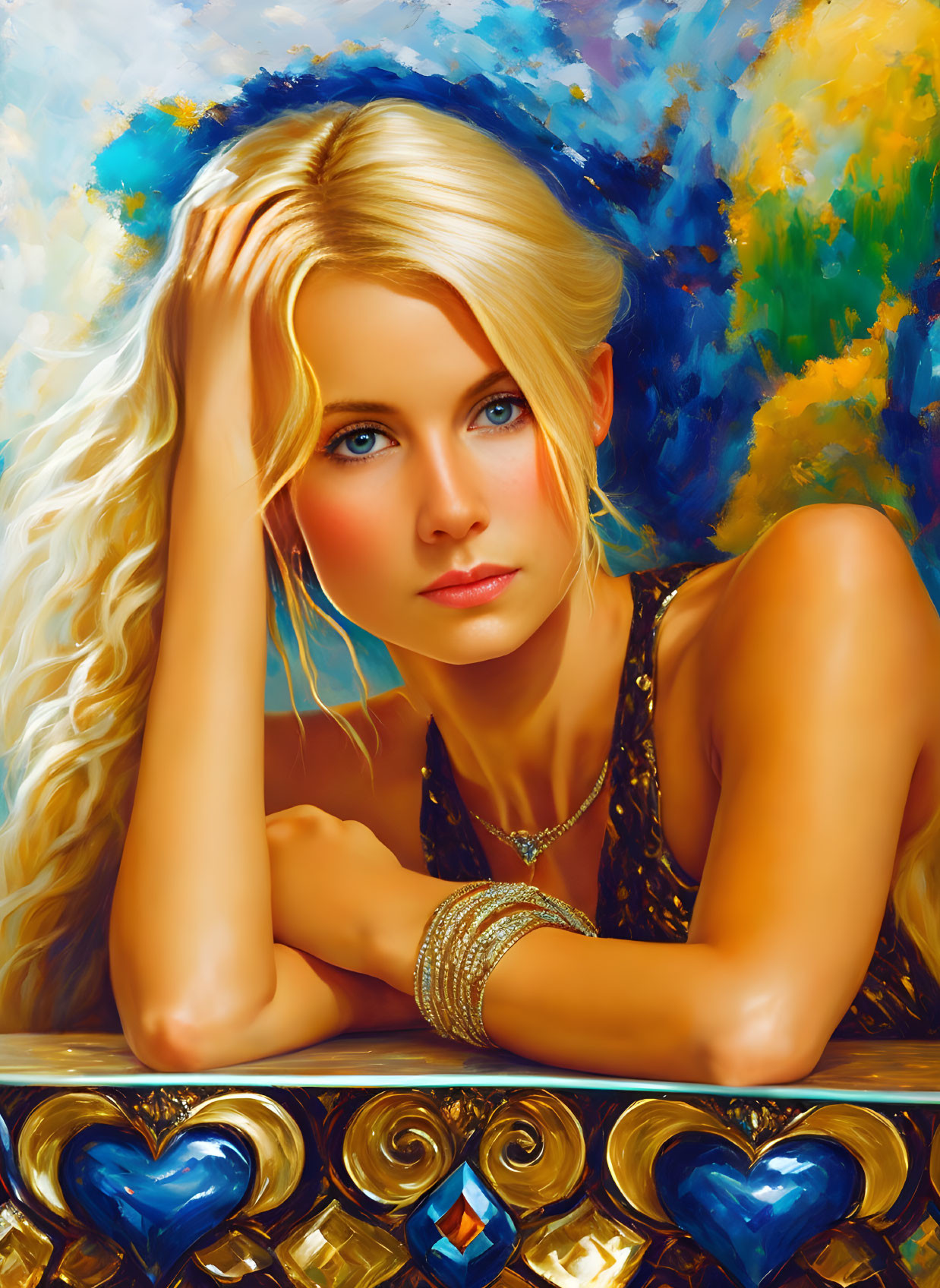 Portrait of a blond