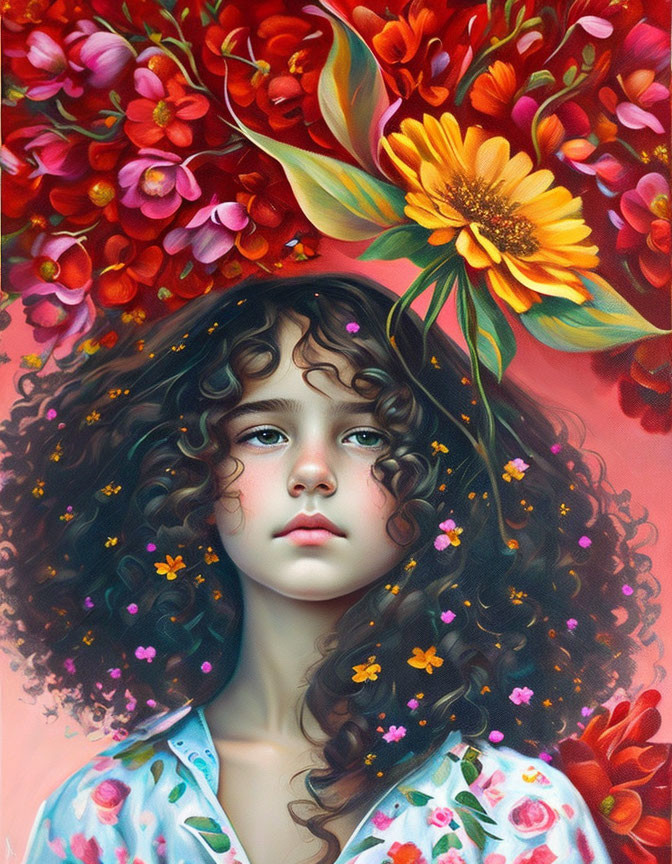 Girl with flower