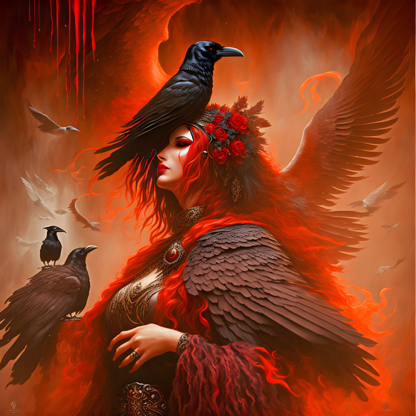 The Raven Goddess of mist and blood