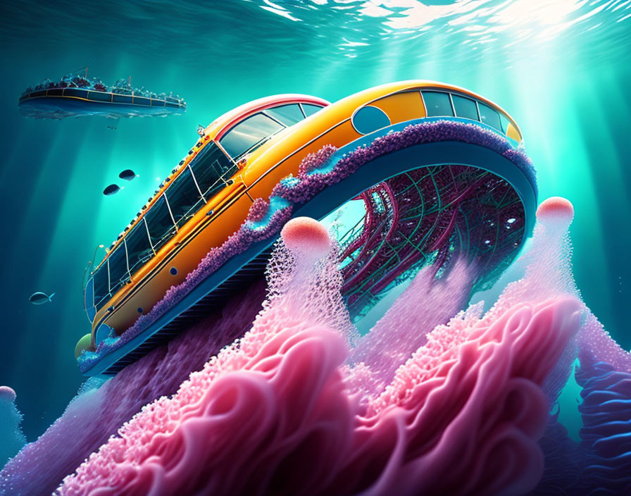 roller coaster under water 