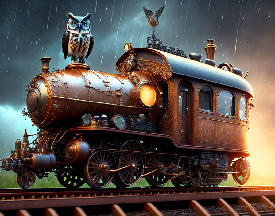 Train and owl