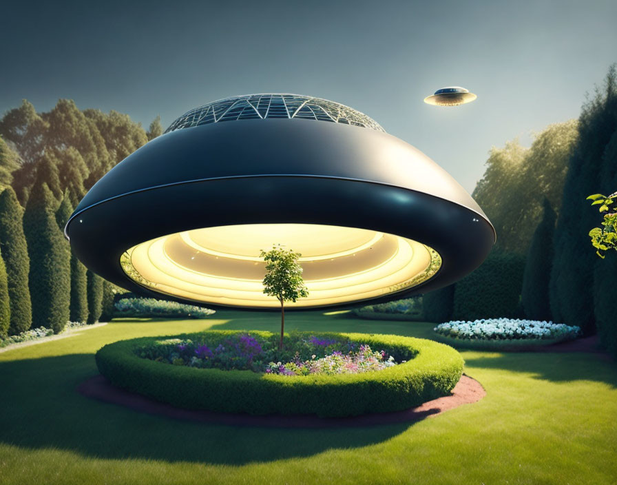 UFO in the garden