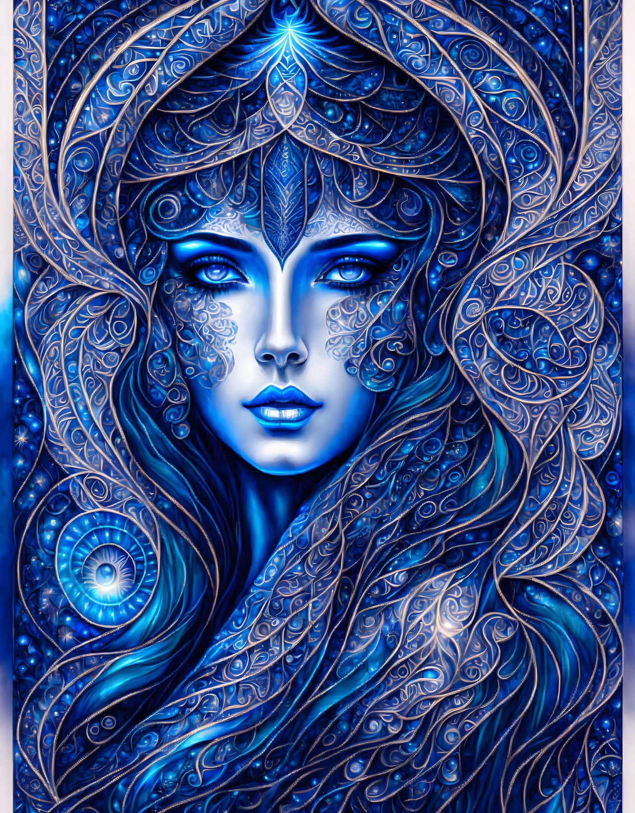 Goddess in blue