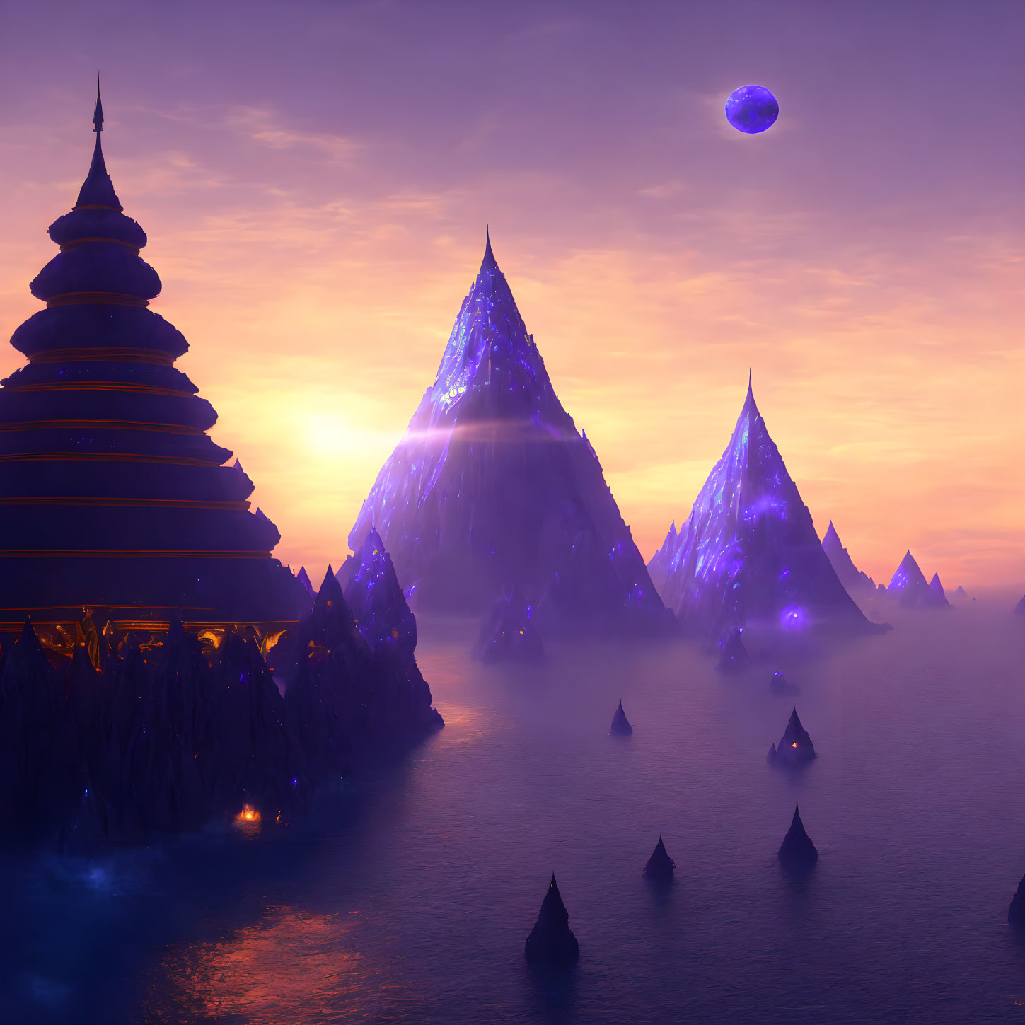 Pyramid Structures on an Alien World