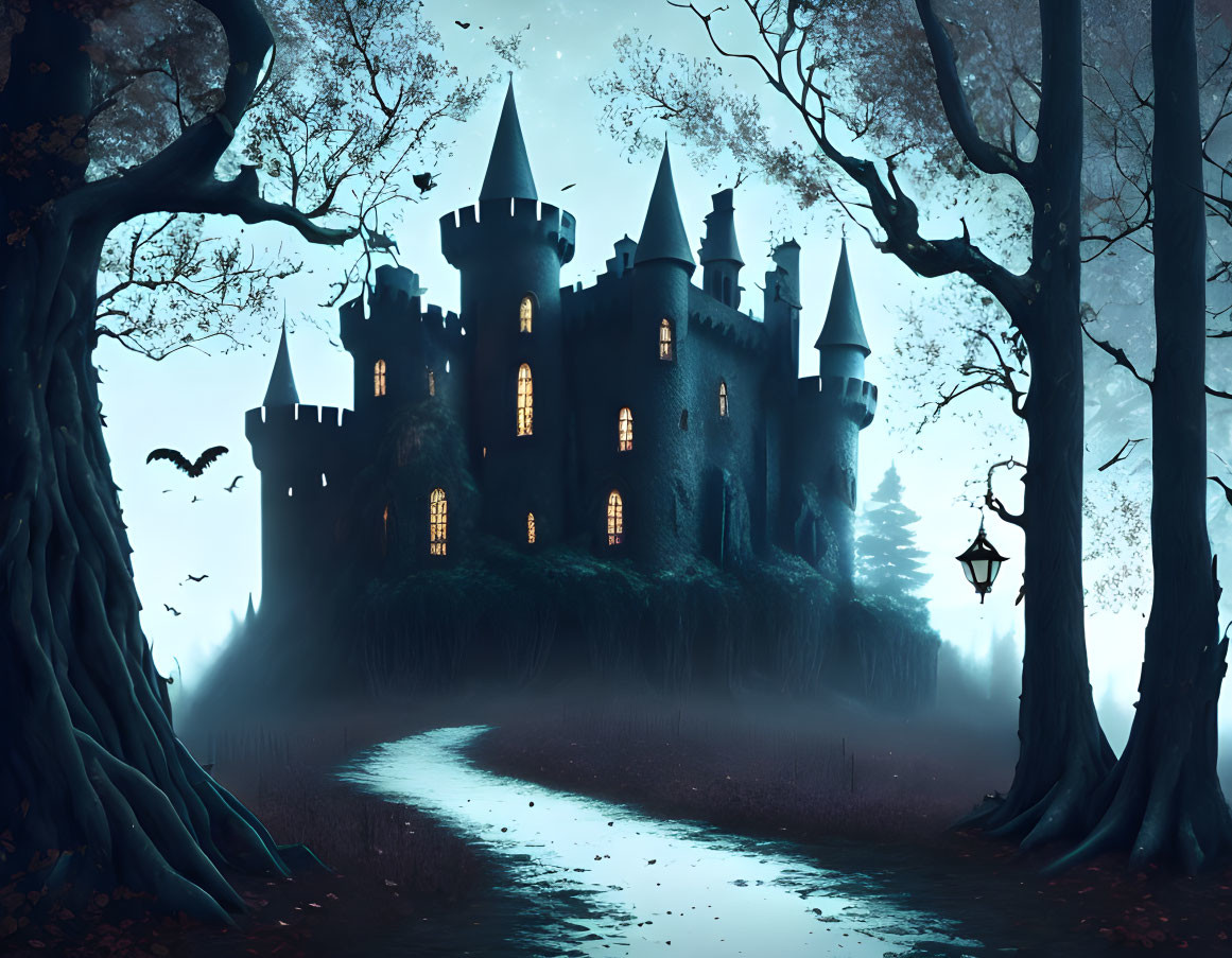 Dark and evil castle