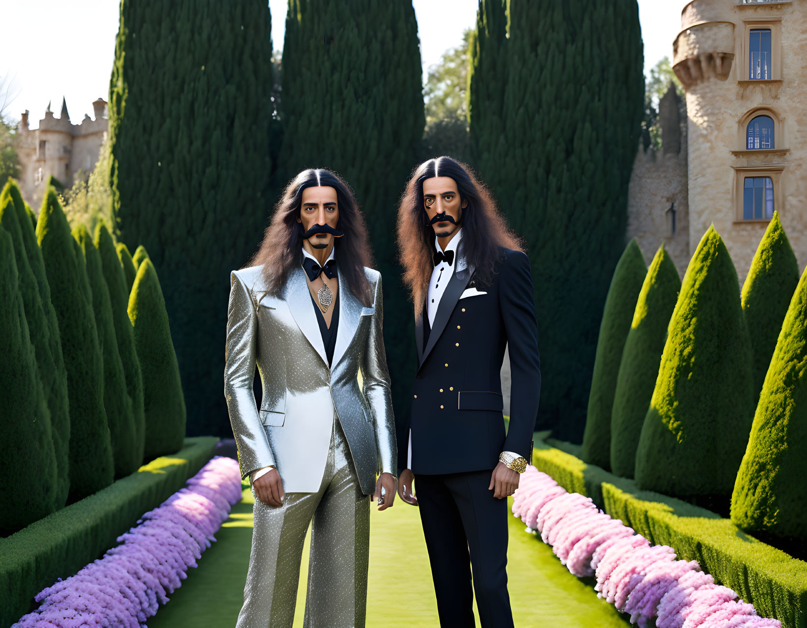 The Dali Twins in Dalis Garden