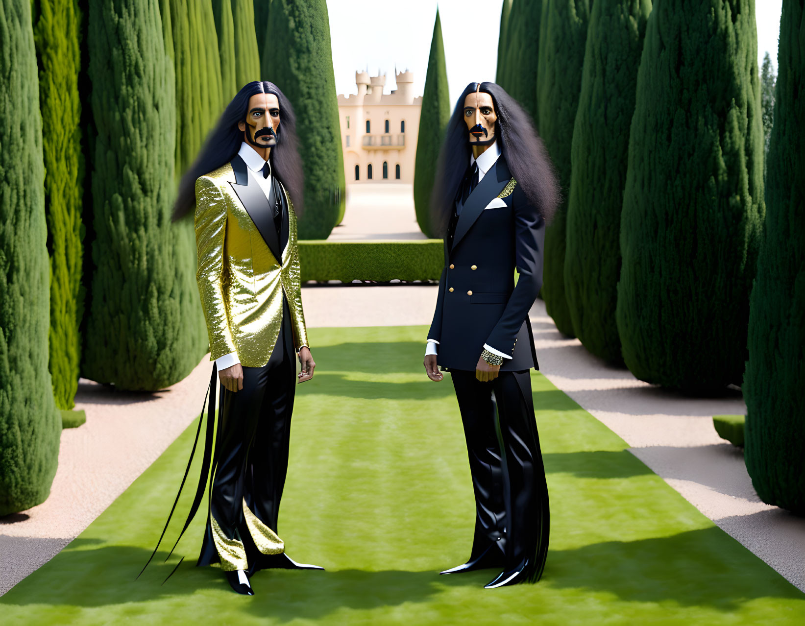 The Dali Twins in Dalis Garden 3