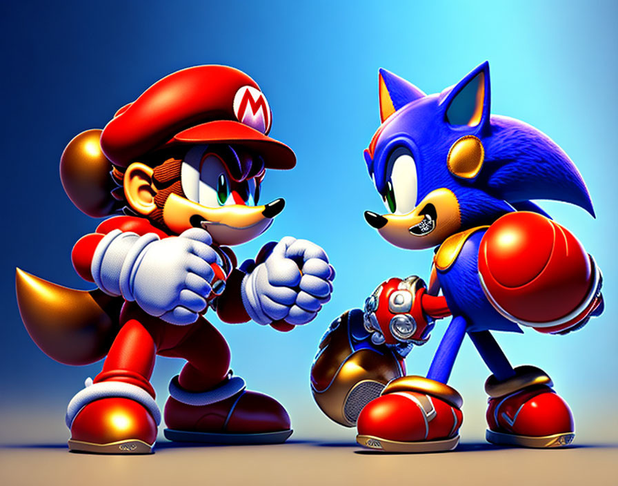 this was supposed to be mario and sonic fighting