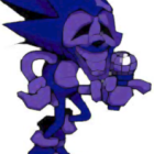 Vibrant digital art of spiky Sonic the Hedgehog running pose