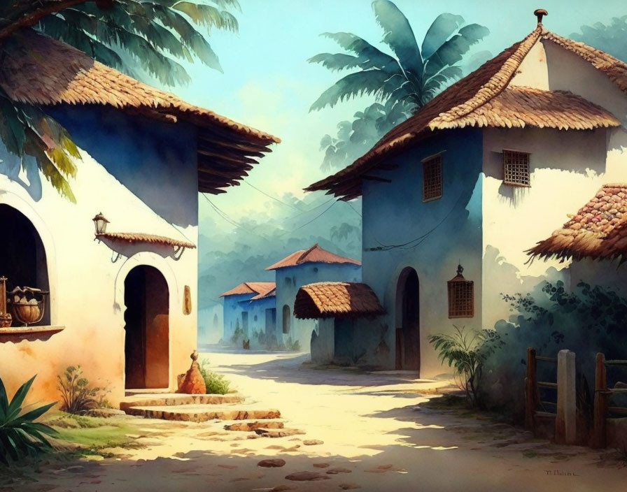 Vilarejo brasileiro nos anos 1800.