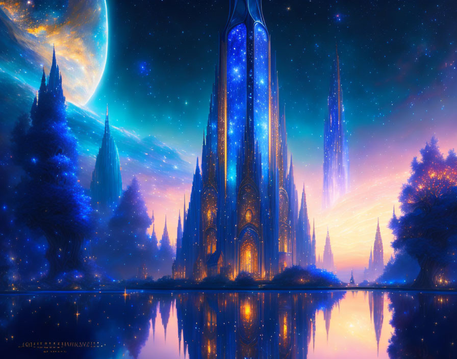 The blue glass castle of the stars