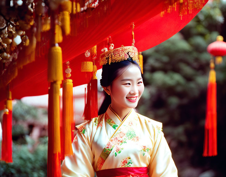Chinese girl with traditional dress