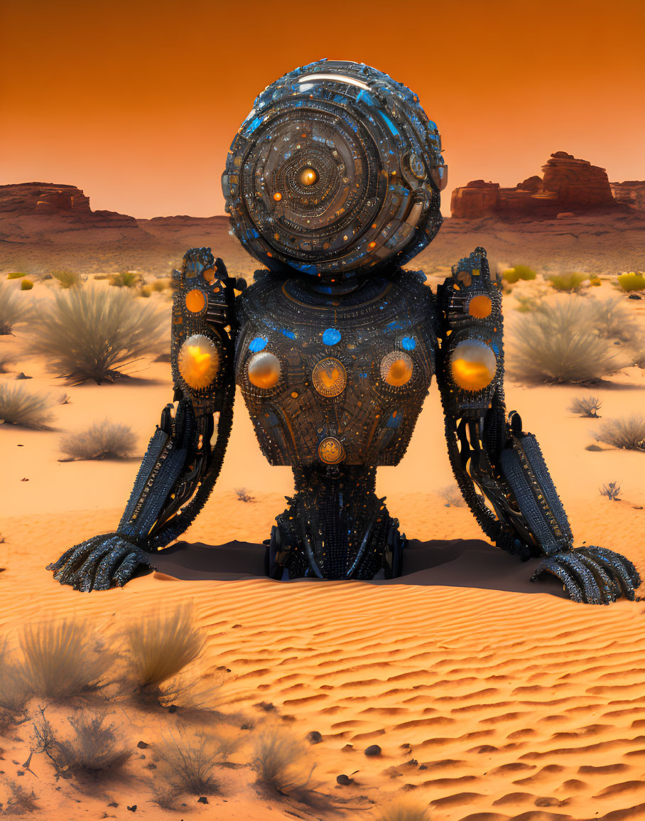 A sculpture found in the middle of the desert