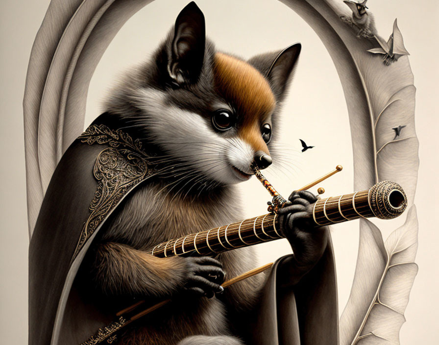 Minstrel bat and her flute