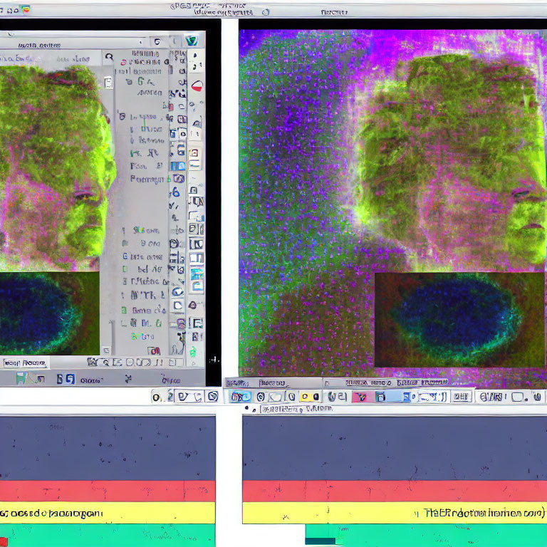 Colorful Heat Map Visualizations on Scientific Imaging Software Display