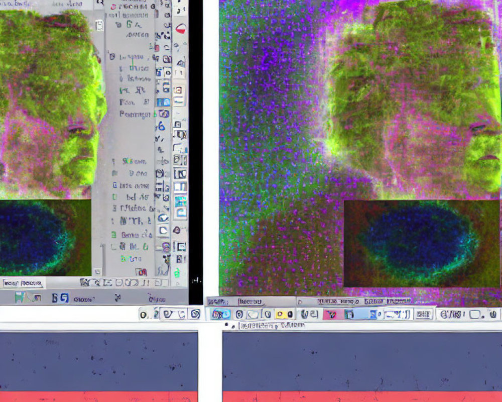 Colorful Heat Map Visualizations on Scientific Imaging Software Display