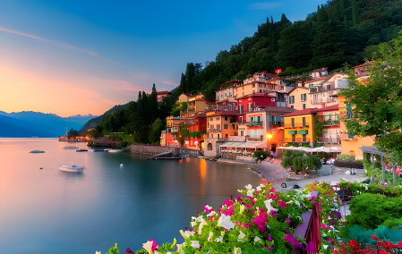 A small beautiful town on the coast of Italy