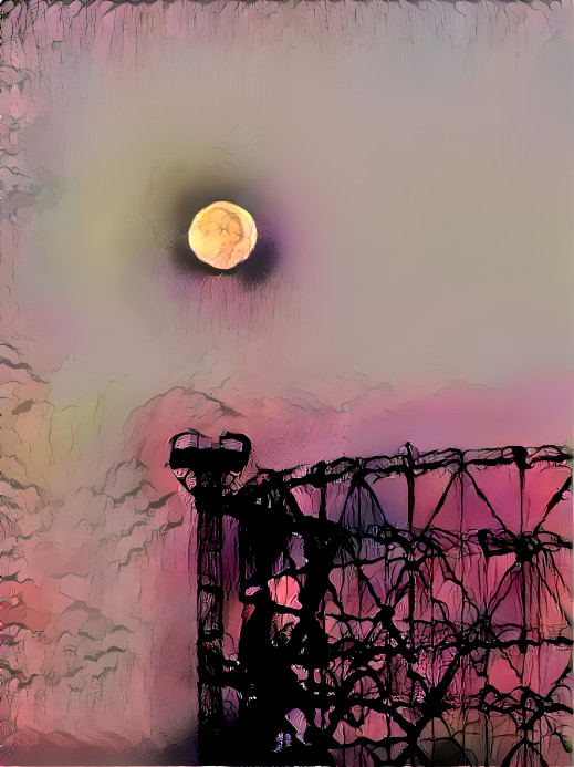 Roma-luna sul gazometro