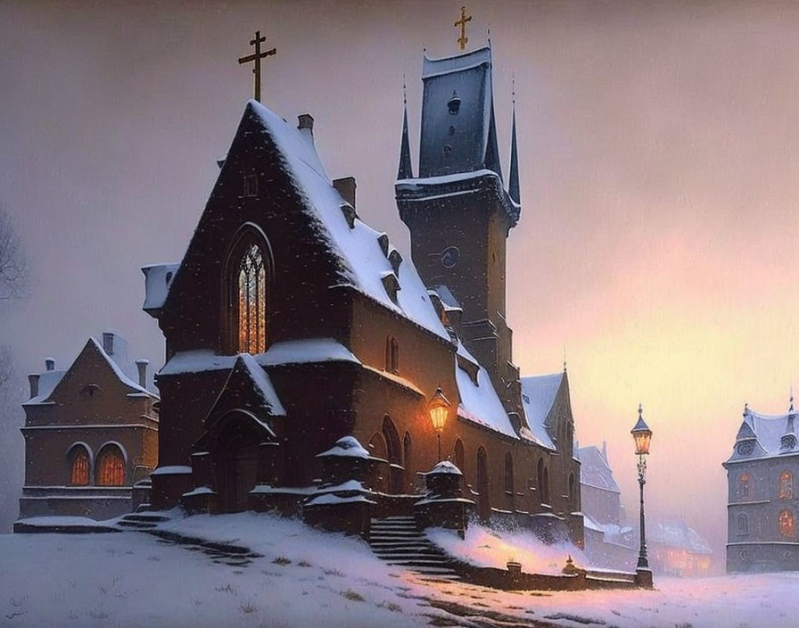 Church after blizzard