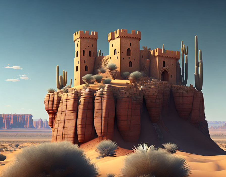 a Castle in desert