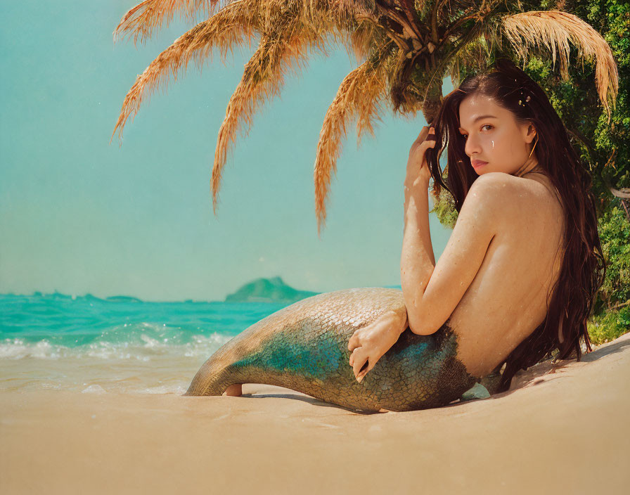 Mermaid by sea shore