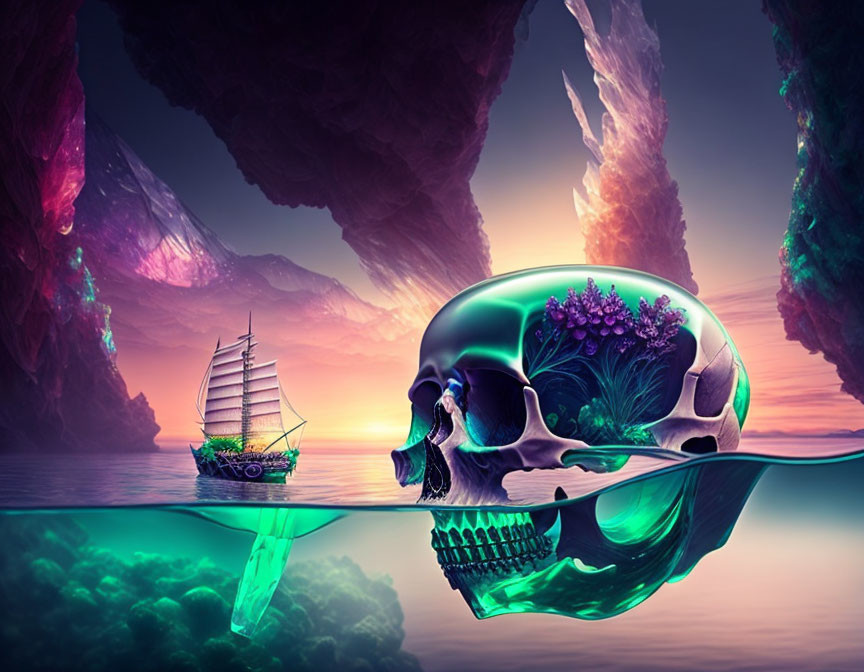 Iceberg of skull