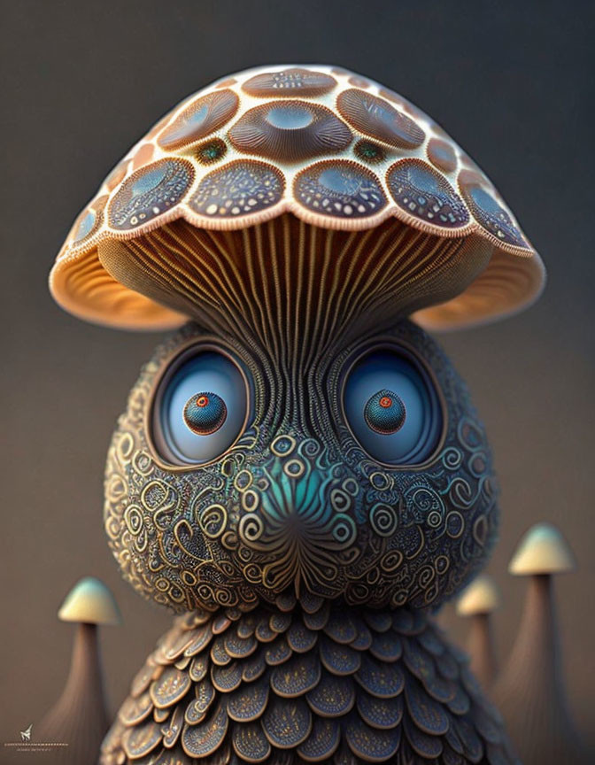 Cute biomorphic mushroom creature  #4
