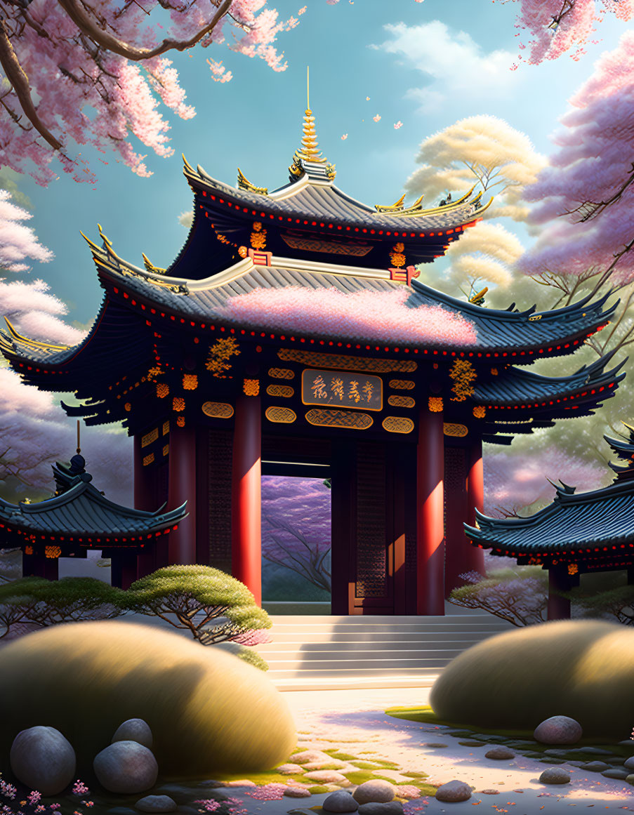 Sakura temple