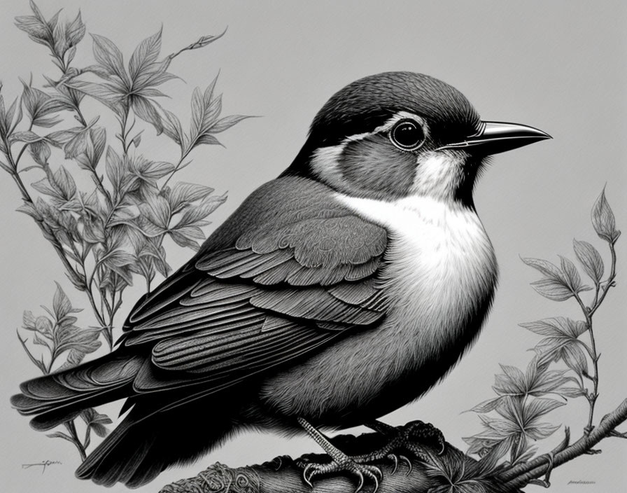 Robin in B and W