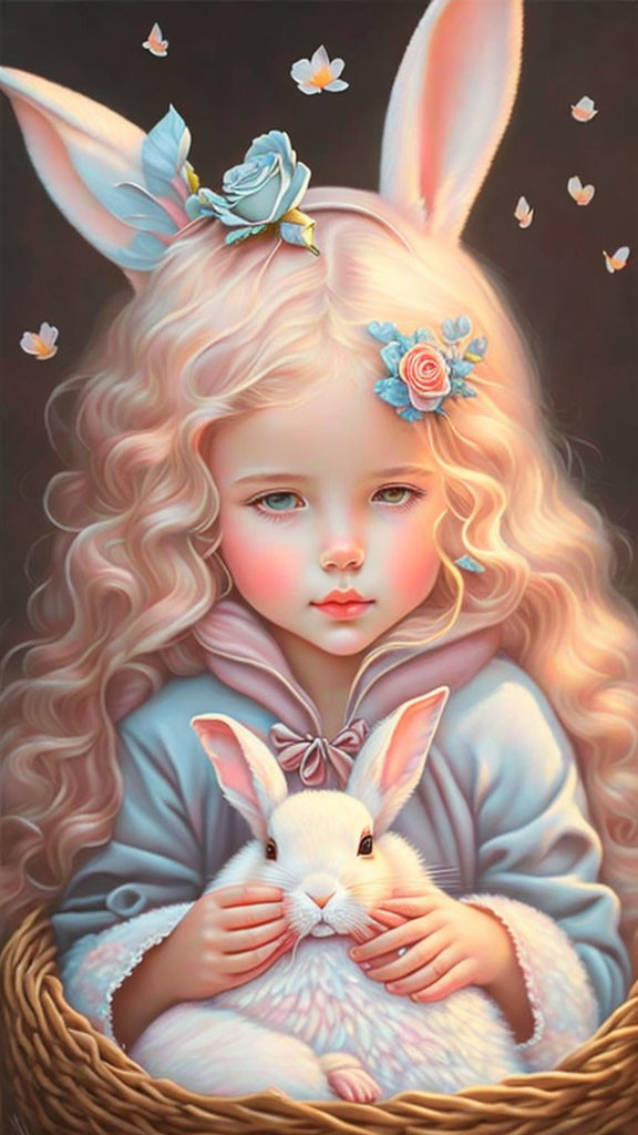 Girl with rabbit 