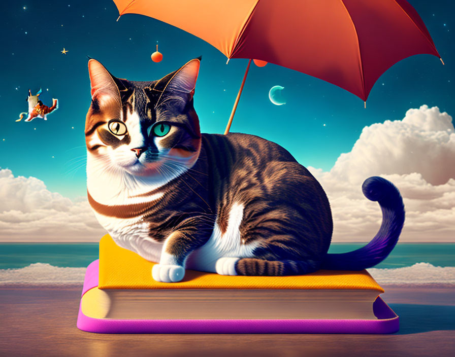 Cat on Book Island