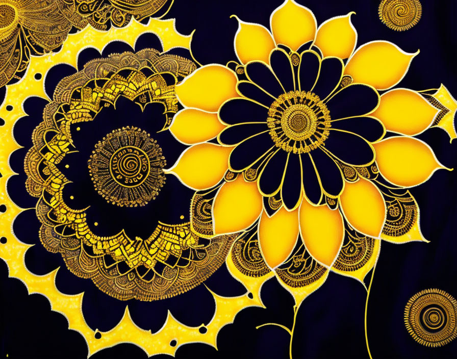 golden flower batik
