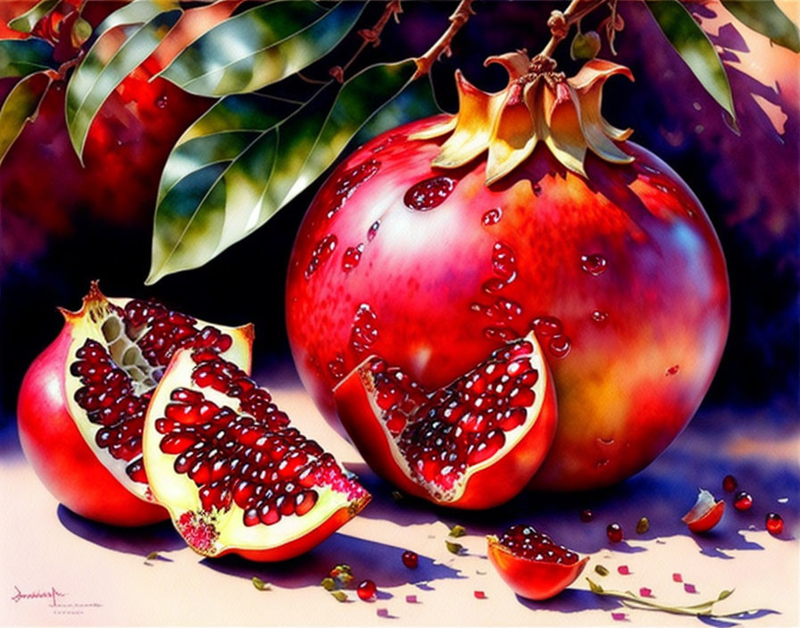  still life, pomegranate...