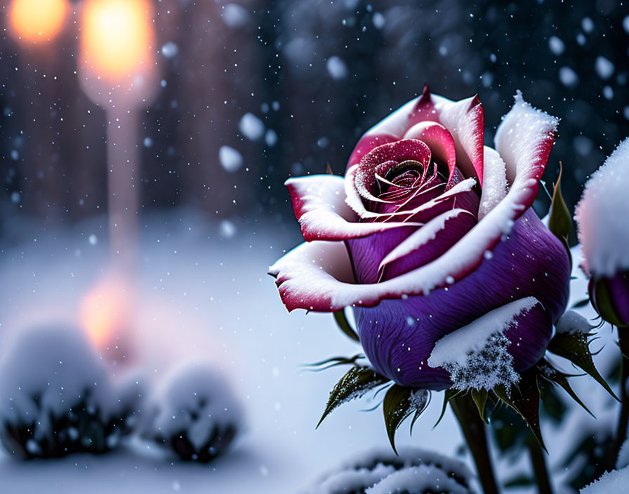 Snowing Rose, snow, roses in the snow...