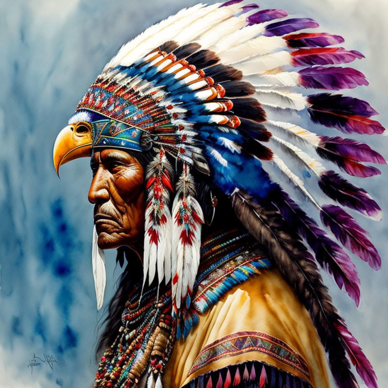   A Native American chief!