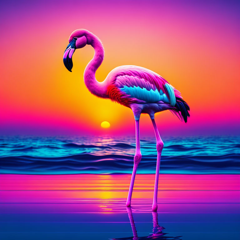 an image of a pink flamingo...