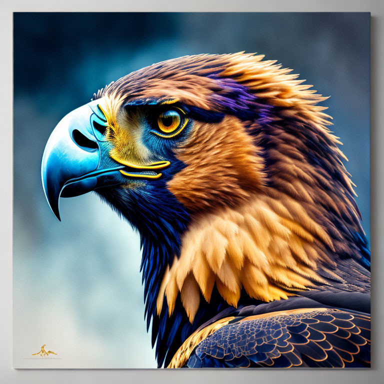 Watercolour of golden eagle...