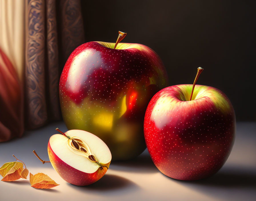   A still life of apples...