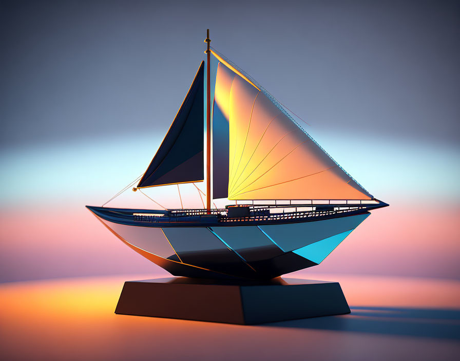  A simple geometric design of a model of a sailboa