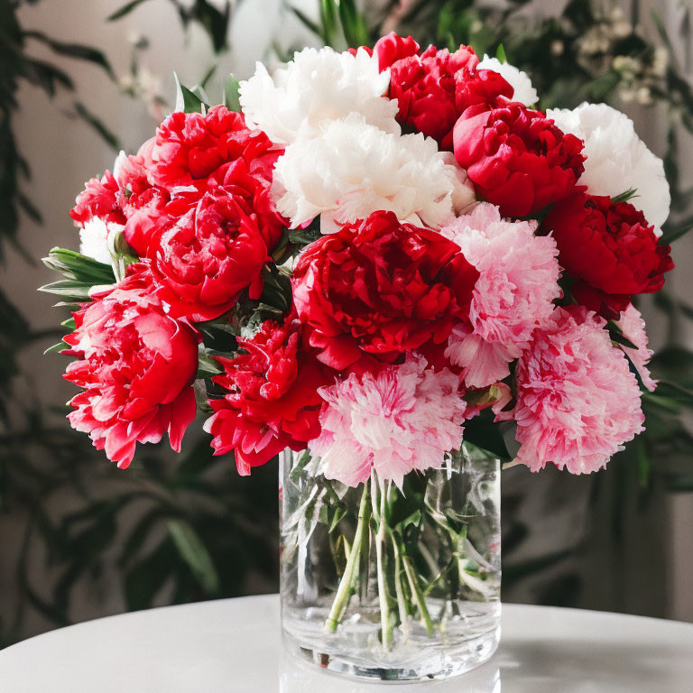 Red-white, white-red peonies !