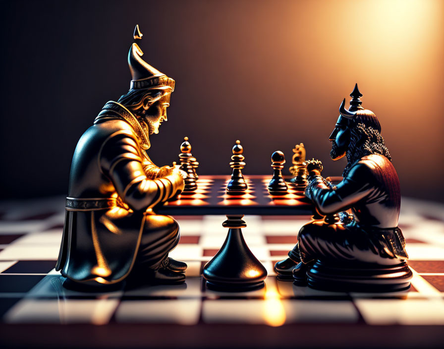 God and the Devil are playing chess!
