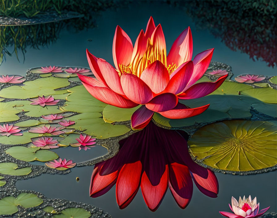  A beautiful Red Lotus flower!