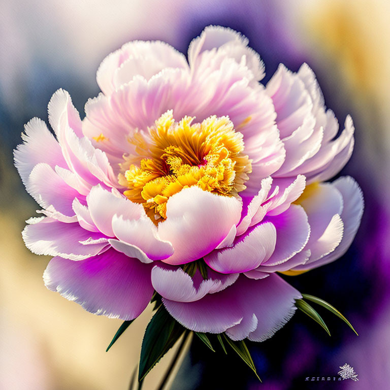 Peony with Yellow Center!
